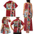 New Zealand Merry Christmas Family Matching Tank Maxi Dress and Hawaiian Shirt Maori Animals, Koru Tattoo - Red Xmas Style