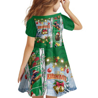 New Zealand Merry Christmas Family Matching Puletasi and Hawaiian Shirt Maori Animals, Koru Tattoo - Green Xmas Style LT03 - Polynesian Pride