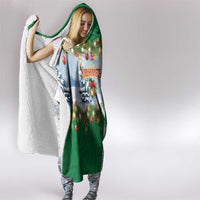 New Zealand Merry Christmas Hooded Blanket Maori Animals, Koru Tattoo - Green Xmas Style LT03 - Polynesian Pride