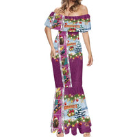 New Zealand Merry Christmas Mermaid Dress Maori Animals, Koru Tattoo - Pink Xmas Style LT03 - Polynesian Pride