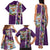 New Zealand Merry Christmas Family Matching Tank Maxi Dress and Hawaiian Shirt Maori Animals, Koru Tattoo - Purple Xmas Style