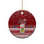 Tuvalu Christmas Ceramic Ornament Snowman and Tuvalu Coat of Arms Maori Tribal Xmas Style LT03 - Polynesian Pride