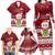 Tuvalu Christmas Family Matching Long Sleeve Bodycon Dress and Hawaiian Shirt Snowman and Tuvalu Coat of Arms Maori Tribal Xmas Style LT03 - Polynesian Pride