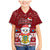 Tuvalu Christmas Family Matching Mermaid Dress and Hawaiian Shirt Snowman and Tuvalu Coat of Arms Maori Tribal Xmas Style LT03 Son's Shirt Red - Polynesian Pride