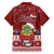 Tuvalu Christmas Family Matching Off Shoulder Long Sleeve Dress and Hawaiian Shirt Snowman and Tuvalu Coat of Arms Maori Tribal Xmas Style LT03 - Polynesian Pride