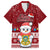 Tuvalu Christmas Hawaiian Shirt Snowman and Tuvalu Coat of Arms Maori Tribal Xmas Style LT03 Red - Polynesian Pride