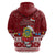 Tuvalu Christmas Hoodie Snowman and Tuvalu Coat of Arms Maori Tribal Xmas Style LT03 - Polynesian Pride