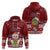 Tuvalu Christmas Hoodie Snowman and Tuvalu Coat of Arms Maori Tribal Xmas Style LT03 - Polynesian Pride