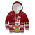 Tuvalu Christmas Kid Hoodie Snowman and Tuvalu Coat of Arms Maori Tribal Xmas Style LT03 Hoodie Red - Polynesian Pride