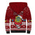 Tuvalu Christmas Sherpa Hoodie Snowman and Tuvalu Coat of Arms Maori Tribal Xmas Style LT03 - Polynesian Pride