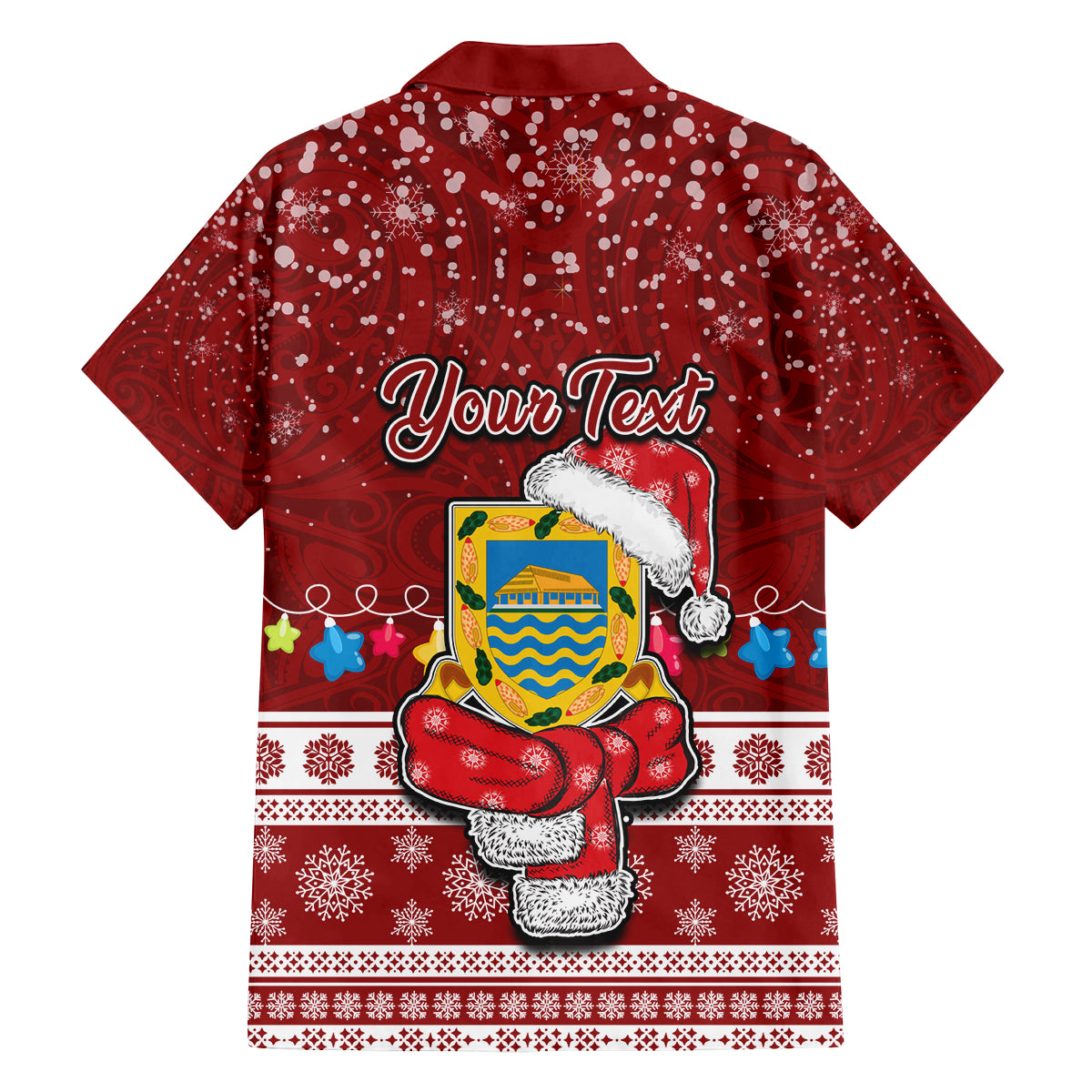 Personalised Tuvalu Christmas Family Matching Long Sleeve Bodycon Dress and Hawaiian Shirt Snowman and Tuvalu Coat of Arms Maori Tribal Xmas Style LT03 - Polynesian Pride