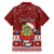 Personalised Tuvalu Christmas Family Matching Long Sleeve Bodycon Dress and Hawaiian Shirt Snowman and Tuvalu Coat of Arms Maori Tribal Xmas Style LT03 - Polynesian Pride