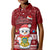 Personalised Tuvalu Christmas Kid Polo Shirt Snowman and Tuvalu Coat of Arms Maori Tribal Xmas Style LT03 Kid Red - Polynesian Pride