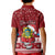 Personalised Tuvalu Christmas Kid Polo Shirt Snowman and Tuvalu Coat of Arms Maori Tribal Xmas Style LT03 - Polynesian Pride