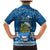 Tuvalu Christmas Family Matching Mermaid Dress and Hawaiian Shirt Snowman Hugs Tuvalu Coat of Arms Maori Pattern Blue Style LT03 - Polynesian Pride