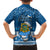 Tuvalu Christmas Family Matching Puletasi Dress and Hawaiian Shirt Snowman Hugs Tuvalu Coat of Arms Maori Pattern Blue Style LT03 - Polynesian Pride