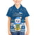 Tuvalu Christmas Family Matching Puletasi Dress and Hawaiian Shirt Snowman Hugs Tuvalu Coat of Arms Maori Pattern Blue Style LT03 Son's Shirt Blue - Polynesian Pride