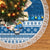 Personalised Tuvalu Christmas Tree Skirt Snowman Hugs Tuvalu Coat of Arms Maori Pattern Blue Style LT03 - Polynesian Pride