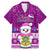 Tuvalu Christmas Family Matching Mermaid Dress and Hawaiian Shirt Snowman Hugs Tuvalu Coat of Arms Maori Pattern Pink Style LT03 Dad's Shirt - Short Sleeve Pink - Polynesian Pride