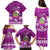 Tuvalu Christmas Family Matching Puletasi Dress and Hawaiian Shirt Snowman Hugs Tuvalu Coat of Arms Maori Pattern Pink Style LT03 - Polynesian Pride