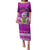 Tuvalu Christmas Family Matching Puletasi Dress and Hawaiian Shirt Snowman Hugs Tuvalu Coat of Arms Maori Pattern Pink Style LT03 Mom's Dress Pink - Polynesian Pride