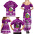 Tuvalu Christmas Family Matching Summer Maxi Dress and Hawaiian Shirt Snowman Hugs Tuvalu Coat of Arms Maori Pattern Pink Style LT03 - Polynesian Pride