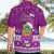 Tuvalu Christmas Hawaiian Shirt Snowman Hugs Tuvalu Coat of Arms Maori Pattern Pink Style LT03 - Polynesian Pride