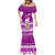 Tuvalu Christmas Mermaid Dress Snowman Hugs Tuvalu Coat of Arms Maori Pattern Pink Style LT03 - Polynesian Pride