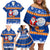 Marshall Islands Christmas Family Matching Off Shoulder Short Dress and Hawaiian Shirt Santa Claus and Coat of Arms Mix Polynesian Xmas Style LT03 - Polynesian Pride