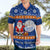 Marshall Islands Christmas Hawaiian Shirt Santa Claus and Coat of Arms Mix Polynesian Xmas Style LT03 - Polynesian Pride