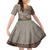 Hawaii Family Matching Short Sleeve Bodycon Dress and Hawaiian Shirt Aloha Volcano Mix Kakau Hawaiian Tribal LT03 Daughter's Dress Beige - Polynesian Pride