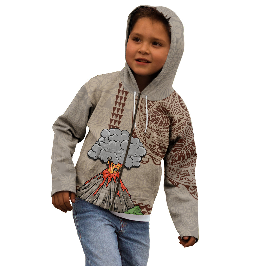 Hawaii Kid Hoodie Aloha Volcano Mix Kakau Hawaiian Tribal LT03 - Polynesian Pride