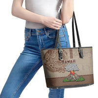 Hawaii Leather Tote Bag Aloha Volcano Mix Kakau Hawaiian Tribal LT03 - Polynesian Pride