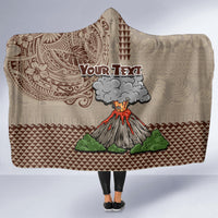 Aloha Volcano Custom Hooded Blanket Mix Hawaiian Kakau Tribal LT03 - Polynesian Pride
