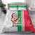 Hawaii Mele Kalikimaka Bedding Set Santa Playing Ukele Mix Kakau Pattern Xmas Style LT03 - Polynesian Pride