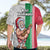 Hawaii Mele Kalikimaka Hawaiian Shirt Santa Playing Ukele Mix Kakau Pattern Xmas Style LT03 - Polynesian Pride