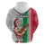 Hawaii Mele Kalikimaka Hoodie Santa Playing Ukele Mix Kakau Pattern Xmas Style LT03 - Polynesian Pride