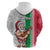 Custom Hawaii Mele Kalikimaka Hoodie Santa Playing Ukele Mix Kakau Pattern Xmas Style LT03 - Polynesian Pride