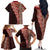 Tonga Fonulei and Ngatu Pattern Family Matching Off Shoulder Long Sleeve Dress and Hawaiian Shirt LT03 - Polynesian Pride