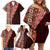 Tonga Fonulei and Ngatu Pattern Family Matching Off Shoulder Short Dress and Hawaiian Shirt LT03 - Polynesian Pride