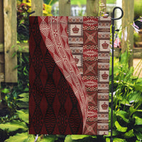 Tonga Fonulei and Ngatu Pattern Garden Flag LT03 Garden Flag Red - Polynesian Pride
