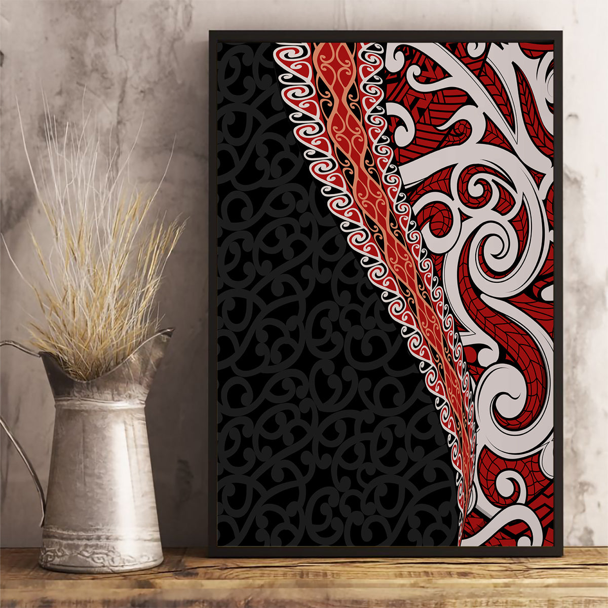 New Zealand Maori Stylized Koru Canvas Wall Art LT03 - Polynesian Pride