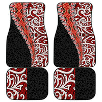 New Zealand Maori Stylized Koru Car Mats LT03 Red - Polynesian Pride