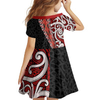 New Zealand Maori Stylized Koru Family Matching Long Sleeve Bodycon Dress and Hawaiian Shirt LT03 - Polynesian Pride