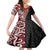 New Zealand Maori Stylized Koru Family Matching Puletasi and Hawaiian Shirt LT03 Daughter's Dress Red - Polynesian Pride