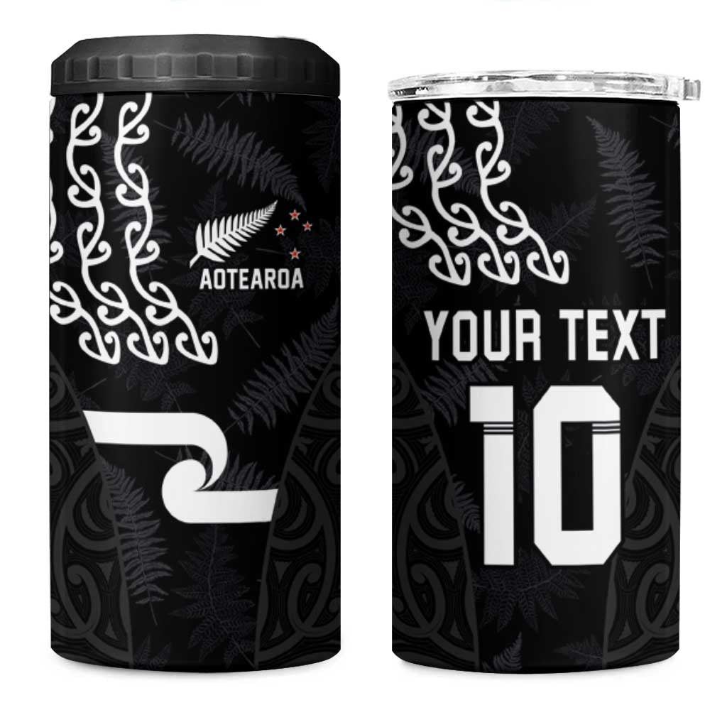 Custom New Zealand Rugby Jersey 2025 4 in 1 Can Cooler Tumbler The Champions Aotearoa