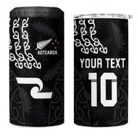 Custom New Zealand Rugby Jersey 2025 4 in 1 Can Cooler Tumbler The Champions Aotearoa
