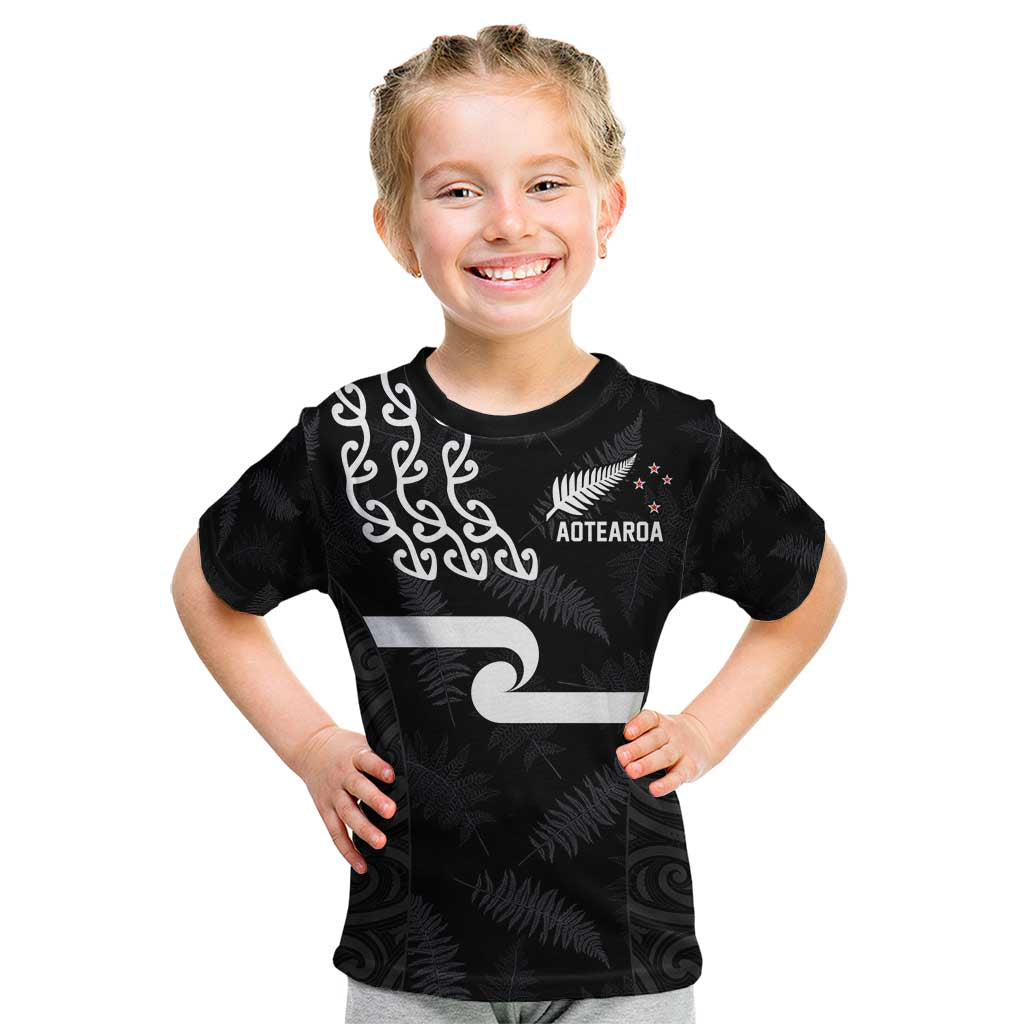 New Zealand Rugby Custom Kid T Shirt The Champions Aotearoa