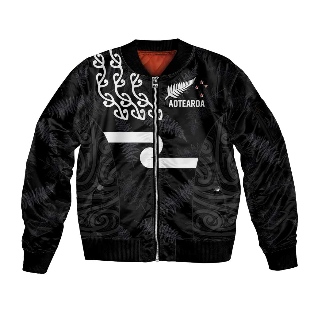 New Zealand Rugby Custom Sleeve Zip Bomber Jacket The Champions Aotearoa