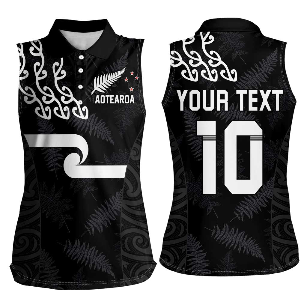 New Zealand Rugby Custom Women Sleeveless Polo Shirt The Champions Aotearoa